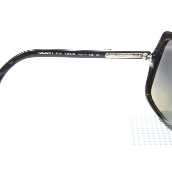 CHANEL Sunglasses Oversized Black Gradient Lens - Picture 6 of 7